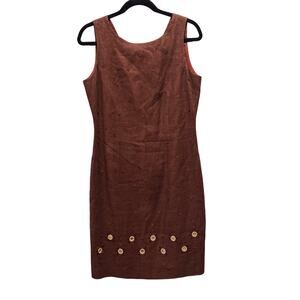Brown Linen Dress - andrea jovine